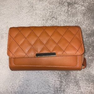 Brown hand leather wallet